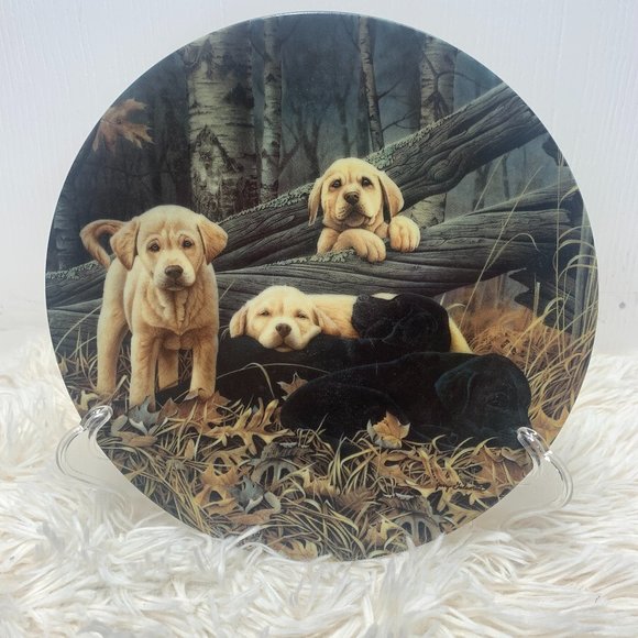 Bradford Exchange 1993 Dog Days Labrador Dogs Collector's Plate - Picture 1 of 3